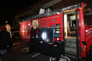 Festive Food Truck Alley at the Annual Jet Hangar Holiday Party