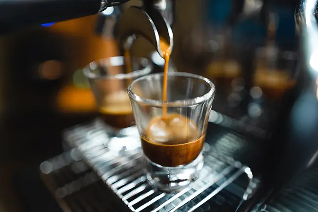 Adult coffee and espresso cocktail bar at Scottsdale hangar event